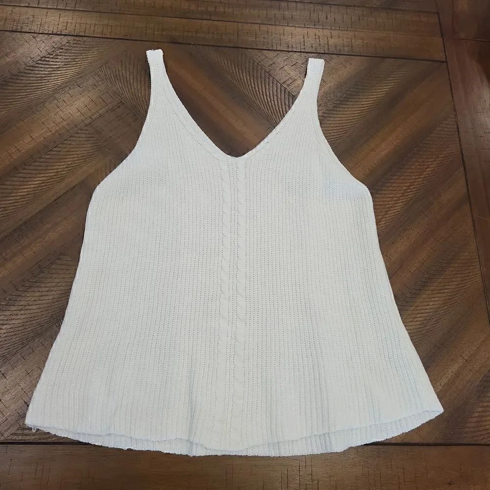 Vici Cable Knit Tank Medium Cream Color